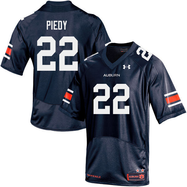 Men #22 Erik Piedy Auburn Tigers College Football Jerseys Sale-Navy